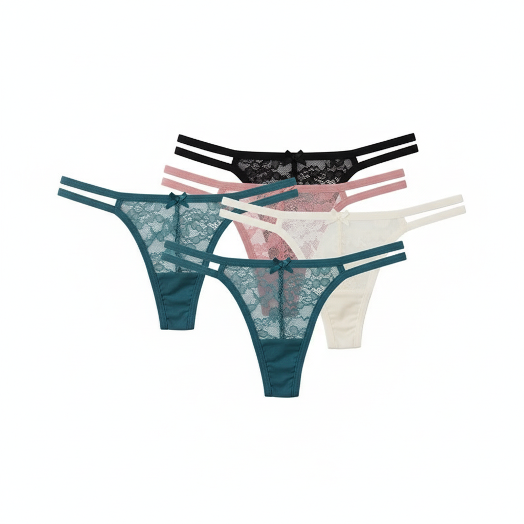 Lot 4 Strings Dentelle Confort