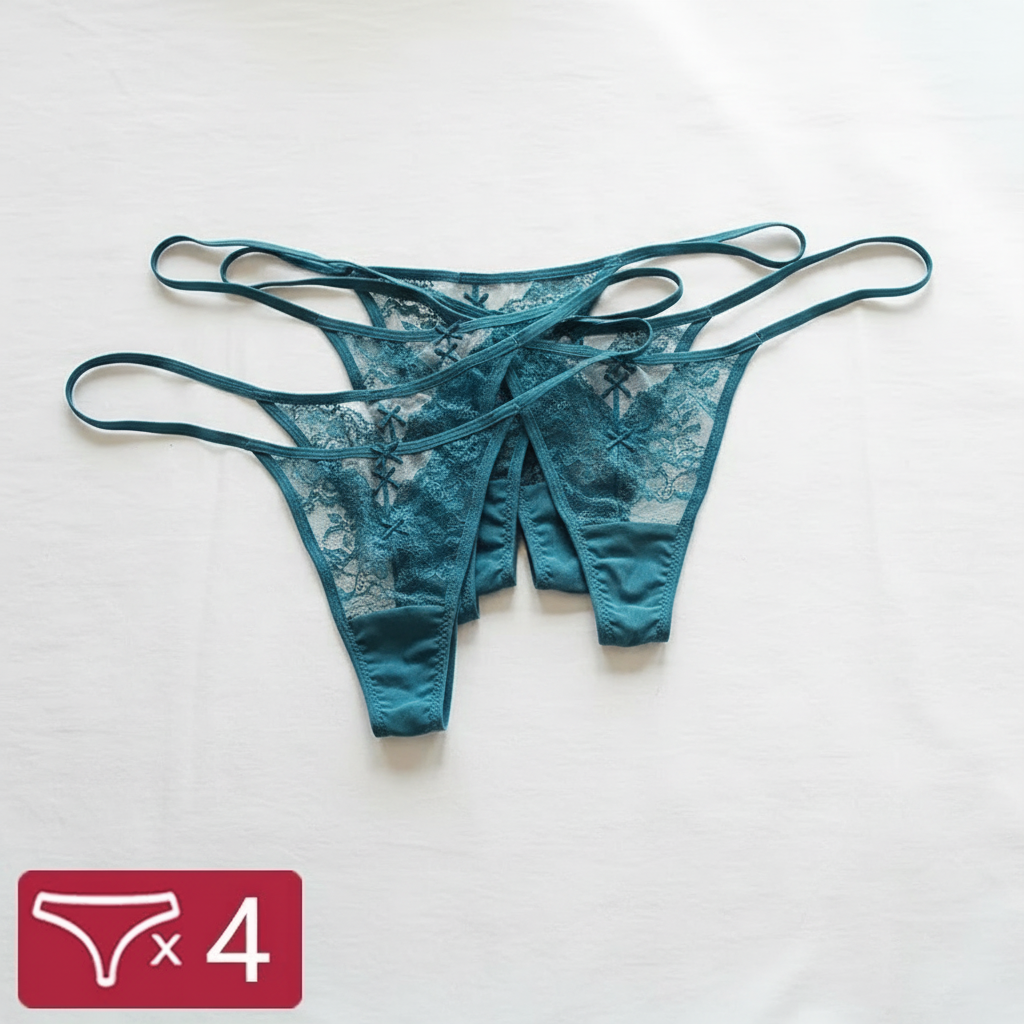 Lot 4 Strings Dentelle Confort